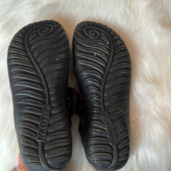 Naot Leather Slingback Mary Jane Metallic Sandal Size 36 - Picture 3 of 6